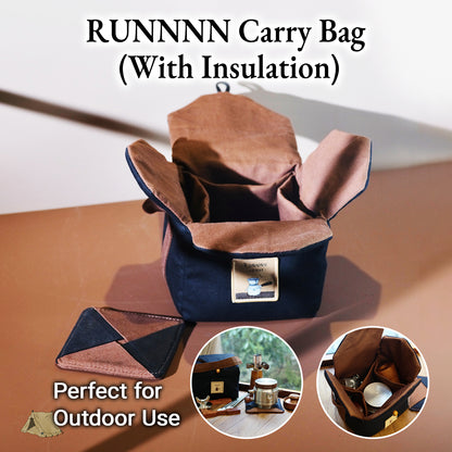 RUNNNN Carrying Case for UPHOT & UPTANK Portable Espresso Machines, Travel Coffee Bag with CO₂ Cartridge Storage & Heat-Resistant Mat