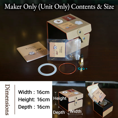 RUNNNN UPTANK Portable Espresso Machine (Maker Only, with Stand), 9 Bar Manual Pneumatic Espresso Maker, No Electricity, Stainless Steel Coffee Maker