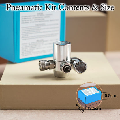 RUNNNN Pneumatic Pressure Kit for Espresso Machines (Machine Not Included), 9 Bar CO₂ Extraction Accessory, Manual Espresso Pressure System, Stainless Steel, Portable